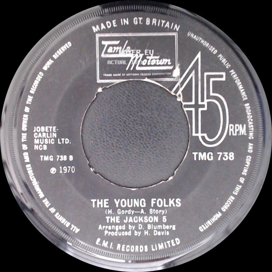 The Jackson 5 - A B C / The Young Folks side B
