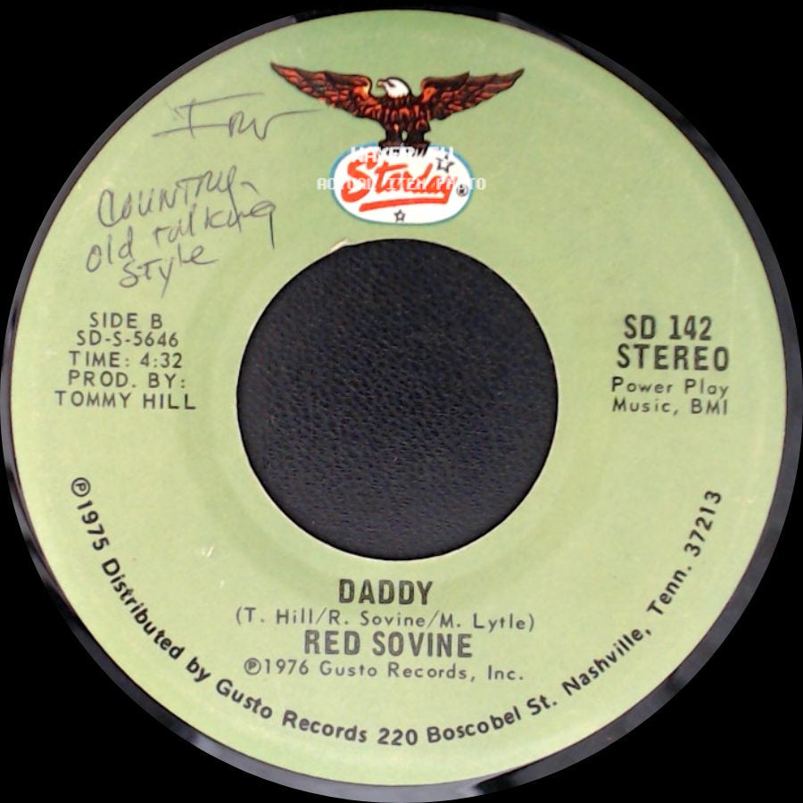 Red Sovine - Teddy Bear / Daddy side B