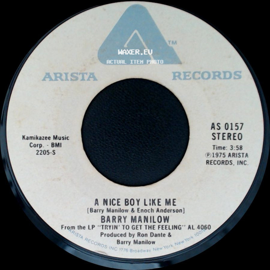 Barry Manilow - I Write The Songs / A Nice Boy Like Me side B