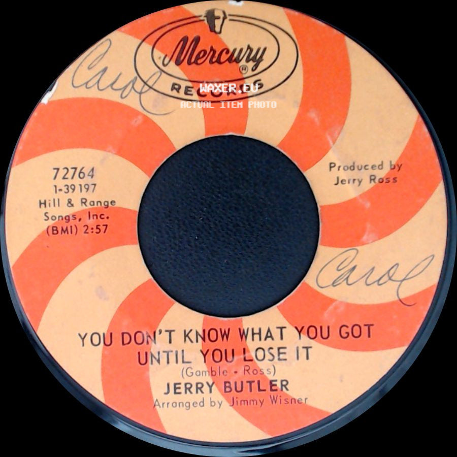 Jerry Butler - Lost / You Don't Know What You Got Until You Lose It side B