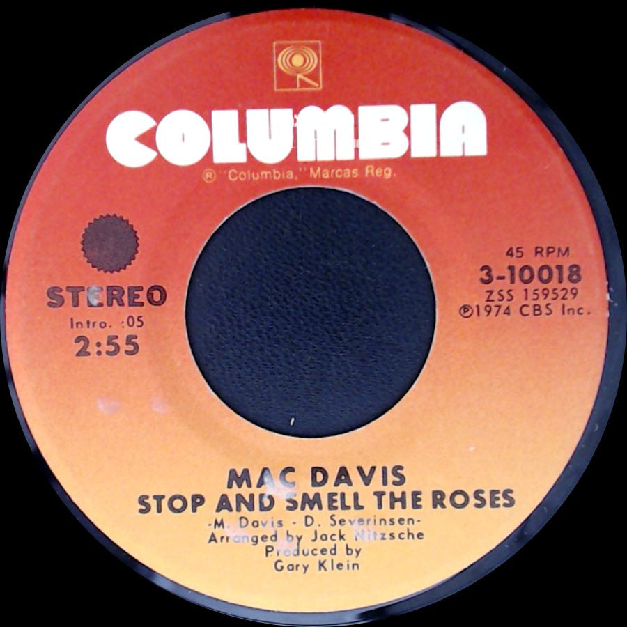 Mac Davis - Poor Boy Boogie / Stop And Smell The Roses side B
