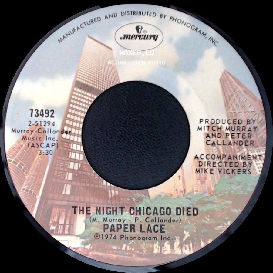 Paper Lace - The Night Chicago Died / Can You Get It When You Want It side A