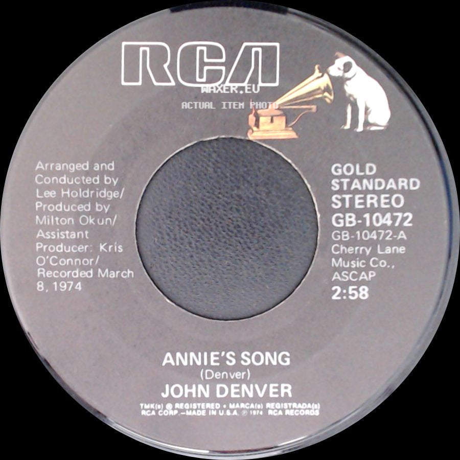 John Denver - Annie's Song / Cool An' Green An' Shady side A