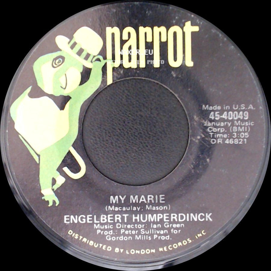 Engelbert Humperdinck - Our Song (La Paloma) / My Marie side B