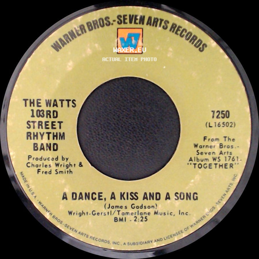 The Watts 103Rd Street Rhythm Band - A Dance, A Kiss And A Song / Do Your Thing side A