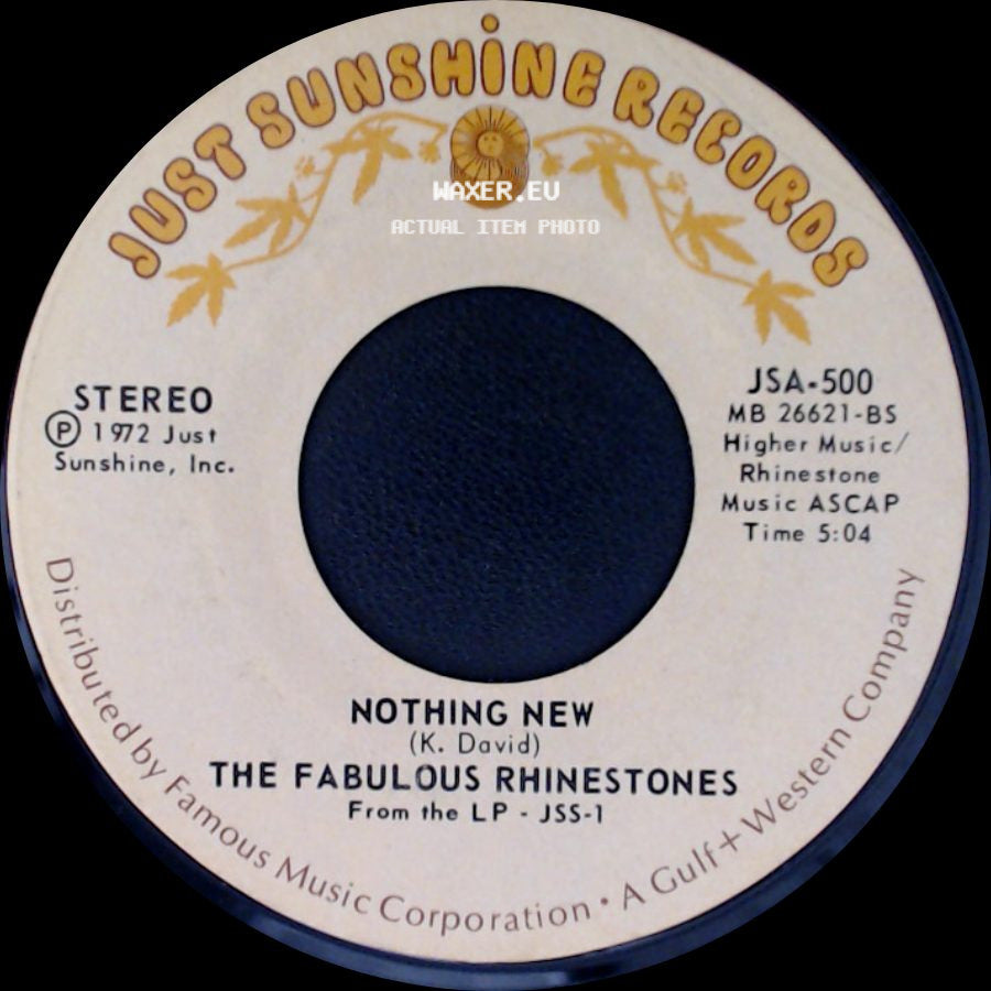 The Fabulous Rhinestones - Nothing New / What A Wonderful Thing We Have side A