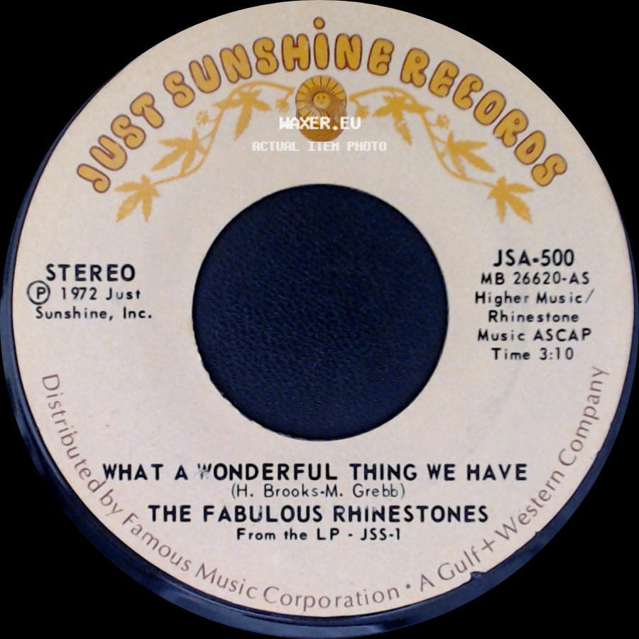 The Fabulous Rhinestones - Nothing New / What A Wonderful Thing We Have side B