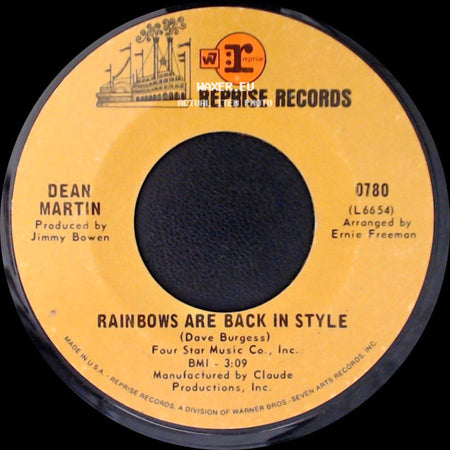 Dean Martin - Rainbows Are Back In Style / Not Enough Indians side A