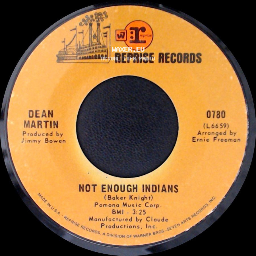 Dean Martin - Rainbows Are Back In Style / Not Enough Indians side B