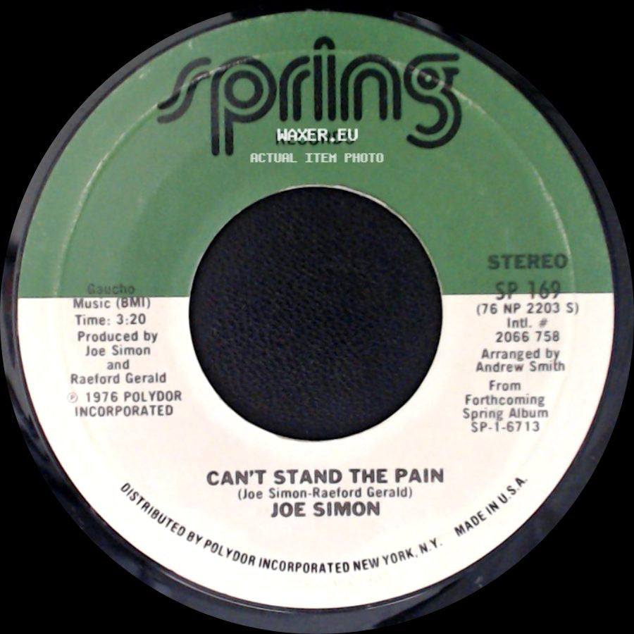 Joe Simon - Easy To Love / Can't Stand The Pain side B
