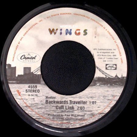 Wings - With A Little Luck / Medley: Backwards Traveller / Cuff Link side B