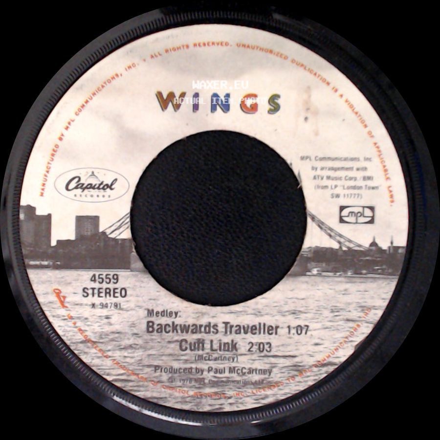 Wings - With A Little Luck / Medley: Backwards Traveller / Cuff Link side B