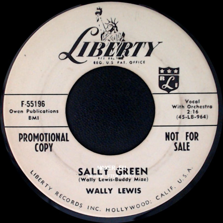 Wally Lewis - Arms Of Jo-Ann / Sally Green side B