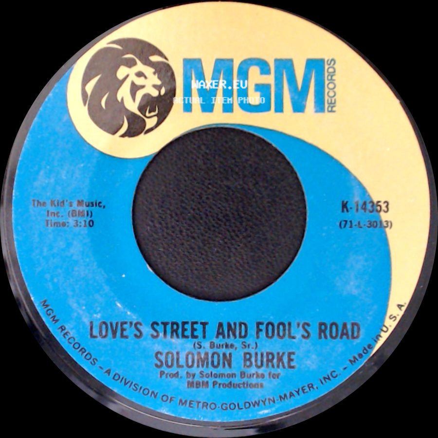 Solomon Burke - Love's Street And Fool's Road / I Got To Tell It side A