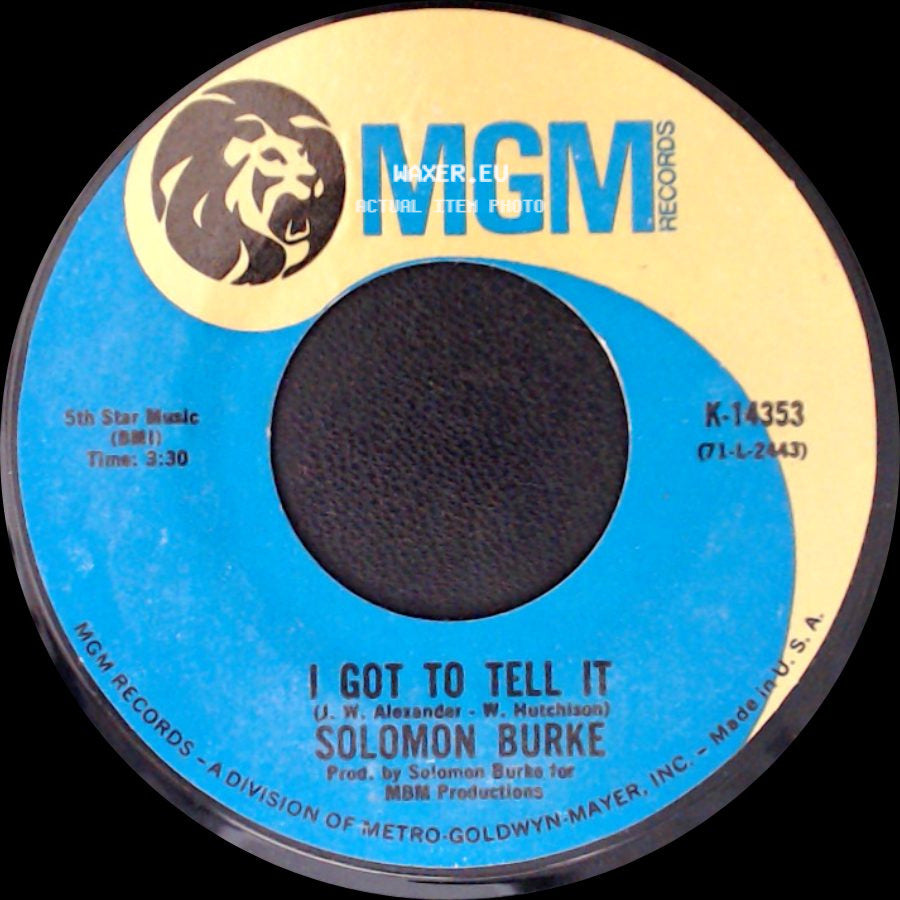 Solomon Burke - Love's Street And Fool's Road / I Got To Tell It side B