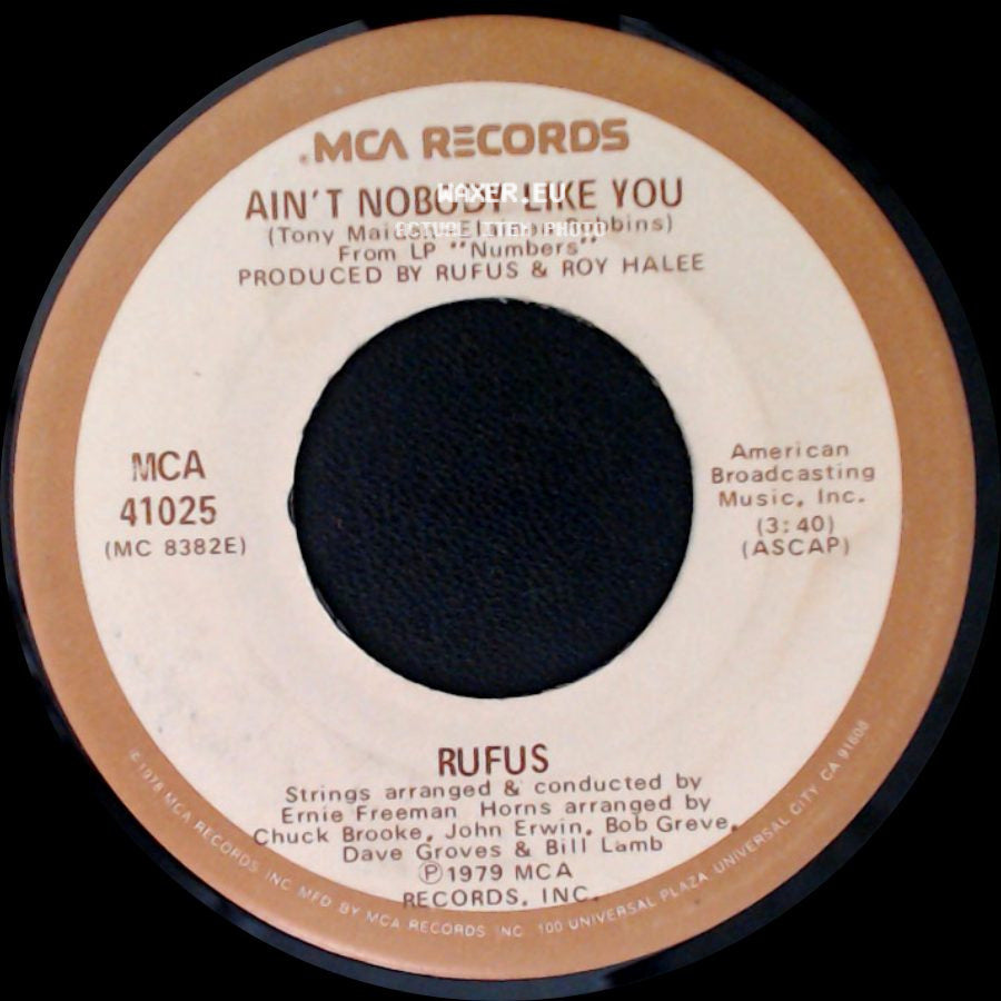 Rufus - You're To Blame / Ain't Nobody Like You side B