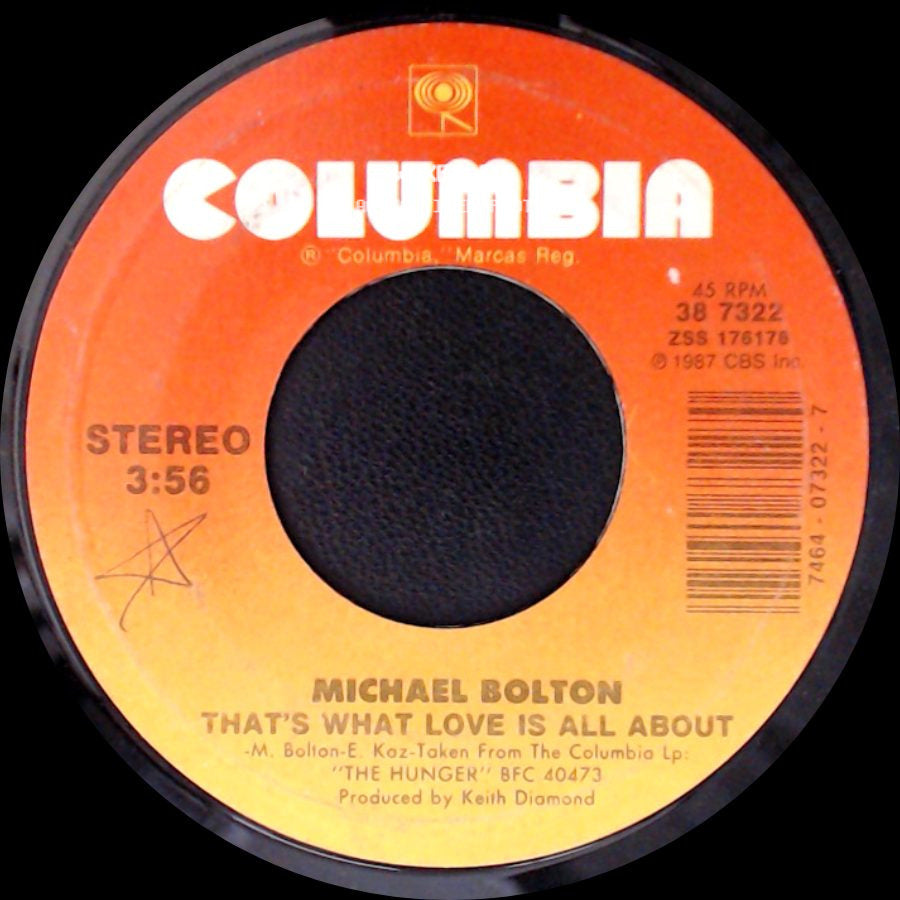 Michael Bolton - That's What Love Is All About / Take A Look At My Face side A