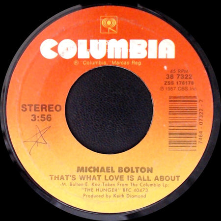 Michael Bolton - That's What Love Is All About / Take A Look At My Face side A