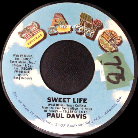 Paul Davis - Sweet Life / Bad Dream side A