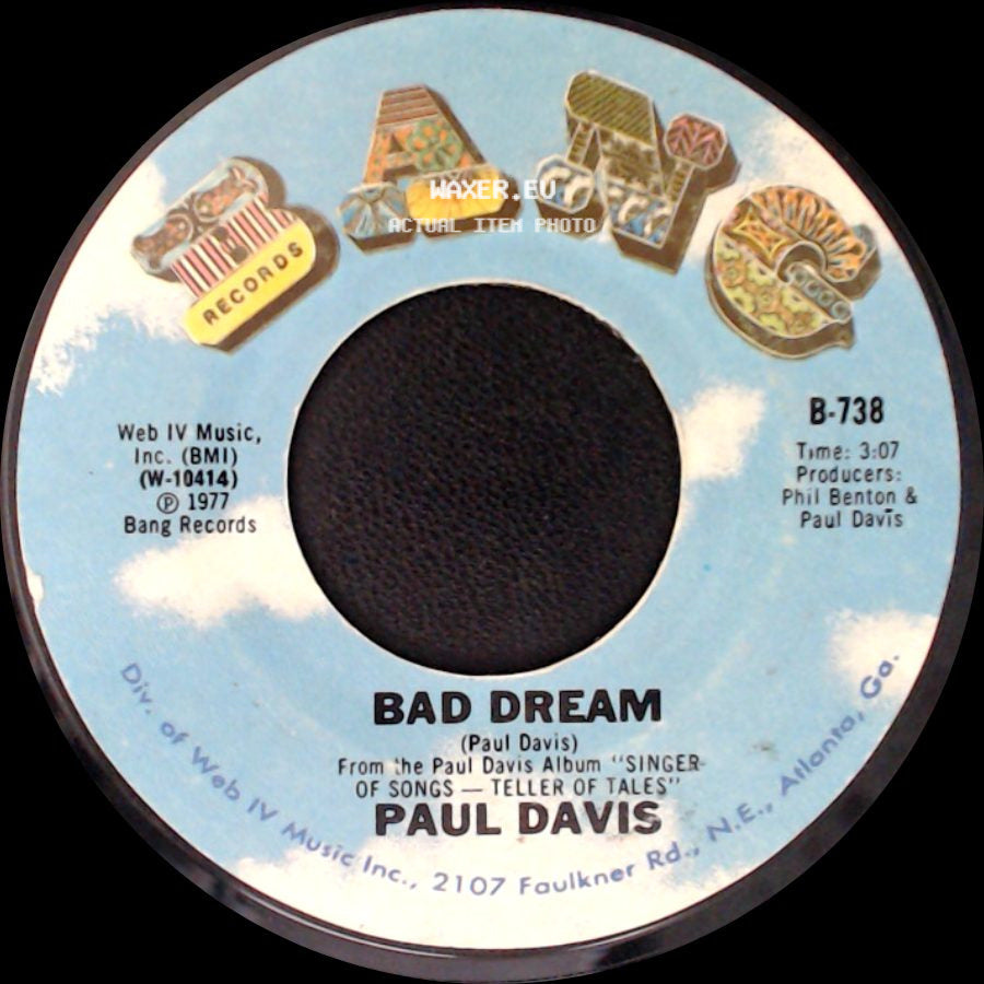 Paul Davis - Sweet Life / Bad Dream side B