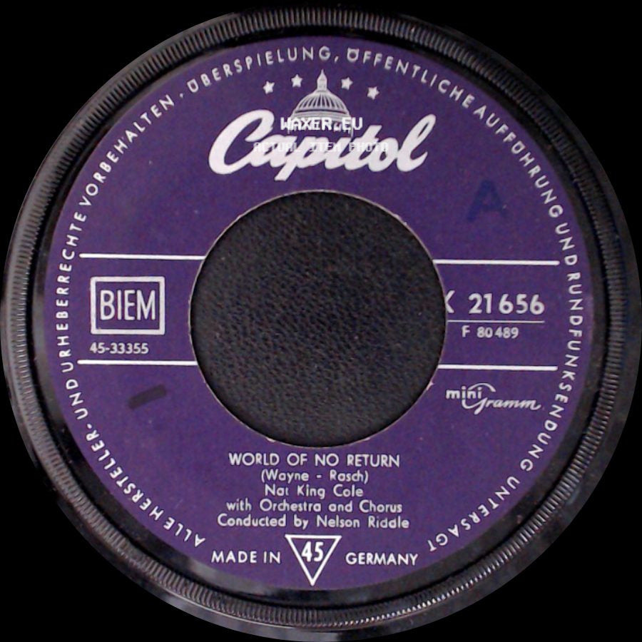 Nat King Cole - Wild Is Love / World Of No Return side B