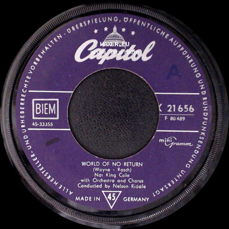 Nat King Cole - Wild Is Love / World Of No Return side B