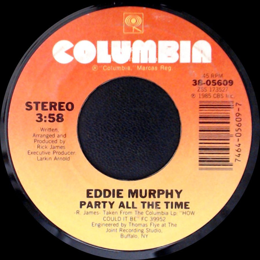 Eddie Murphy - Party All The Time / Party All The Time (Instrumental) side A