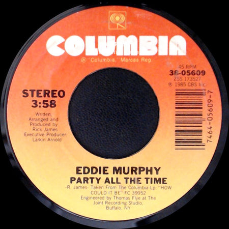 Eddie Murphy - Party All The Time / Party All The Time (Instrumental) side A