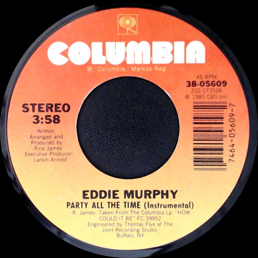 Eddie Murphy - Party All The Time / Party All The Time (Instrumental) side B