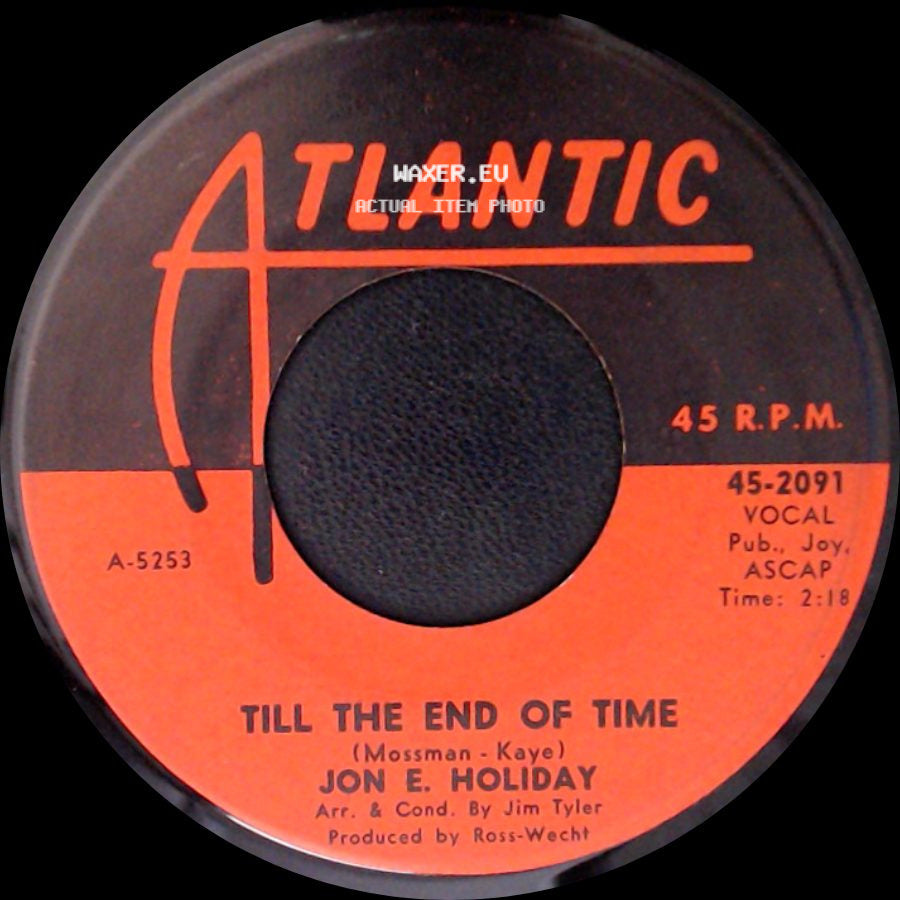 Jon E. Holiday - Yes I Will Love You Tomorrow / Till The End Of Time side B