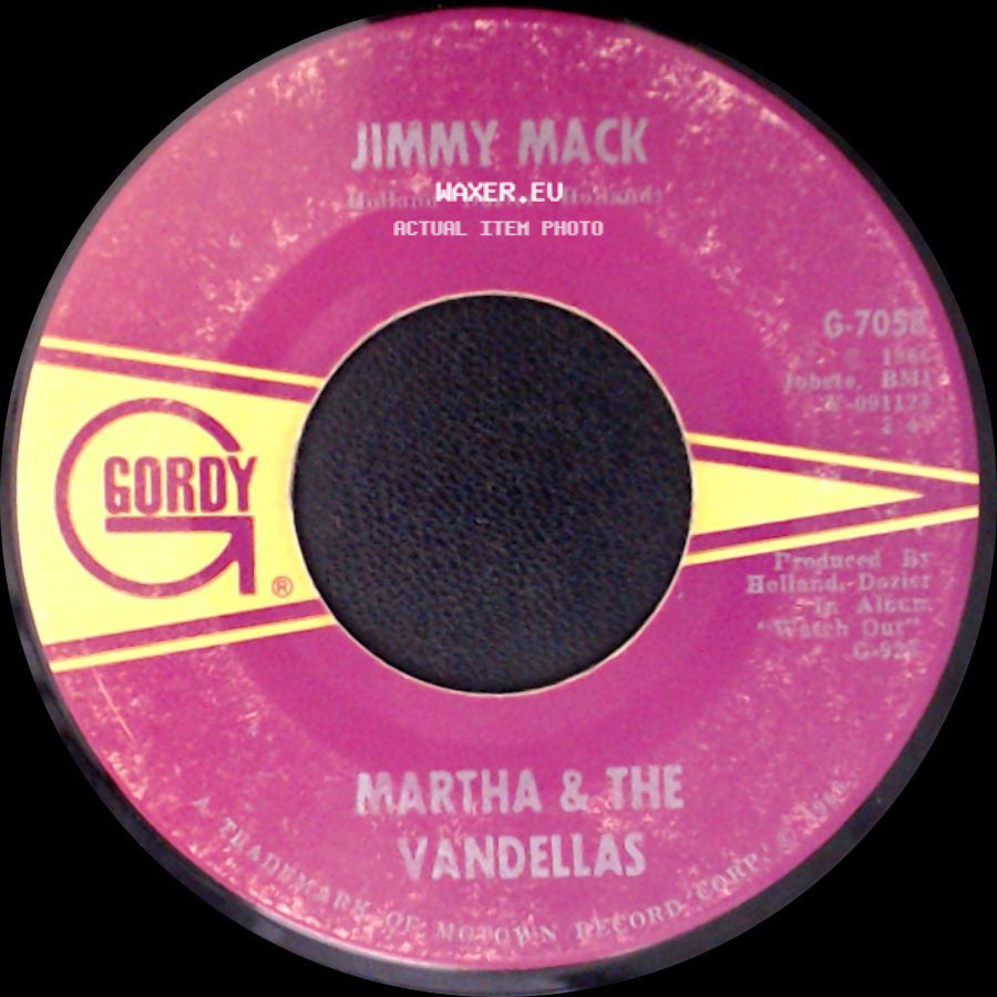 Martha & The Vandellas - Jimmy Mack / Third Finger, Left Hand side A