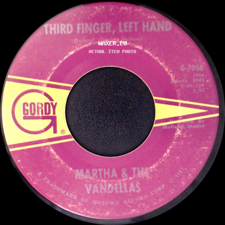 Martha & The Vandellas - Jimmy Mack / Third Finger, Left Hand side B