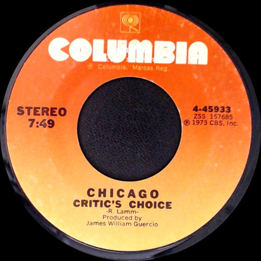 Chicago - Critic's Choice / Just You 'n' Me side A