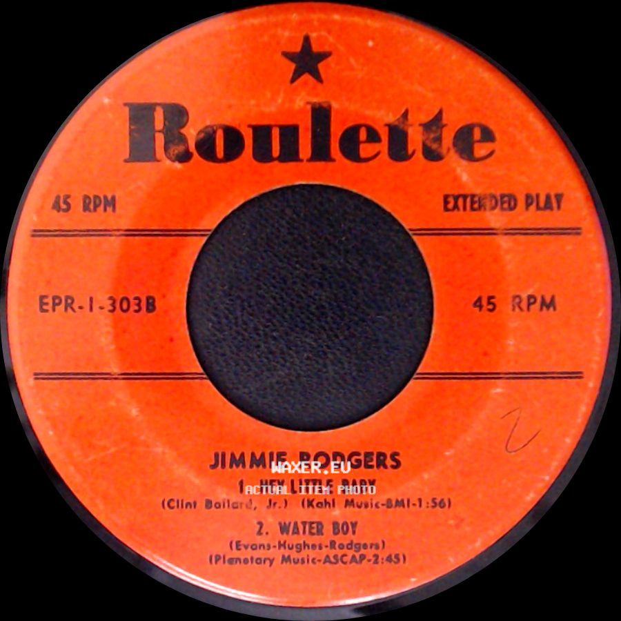 Jimmie Rodgers - Unknown Title A / Hey Little Baby / Water Boy side B