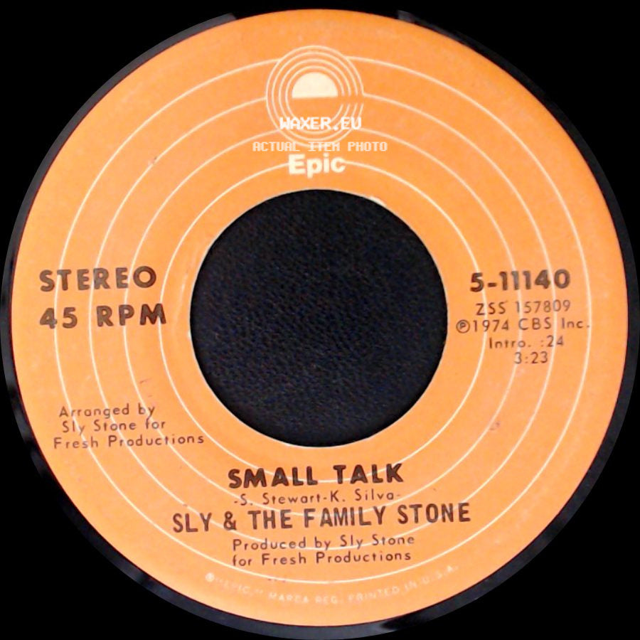 Sly & The Family Stone - Time For Livin' / Small Talk side B