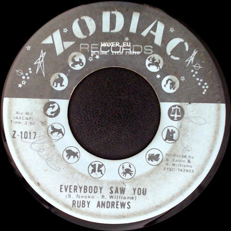 Ruby Andrews - Can You Get Away / Everybody Saw You side B