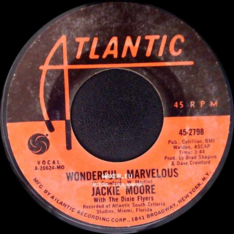 Jackie Moore - Sometimes It's Got To Rain (In Your Love Life) / Wonderful, Marvelous side B