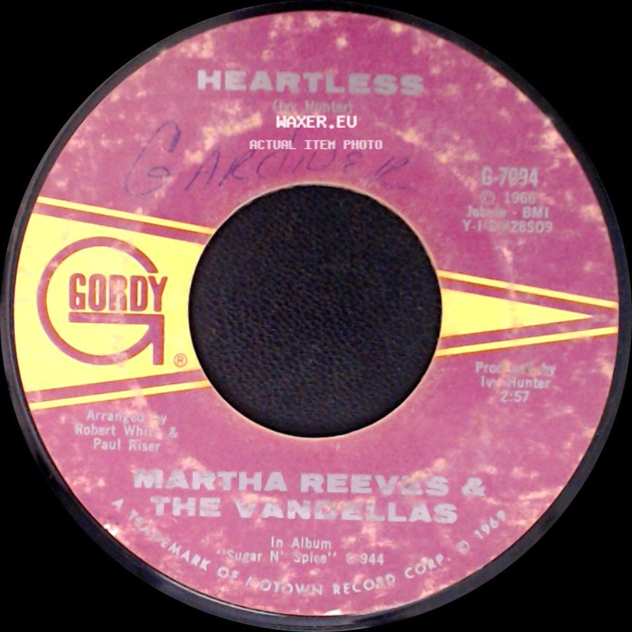Martha Reeves & The Vandellas - Taking My Love (And Leaving Me) / Heartless (Doc Myers) side B