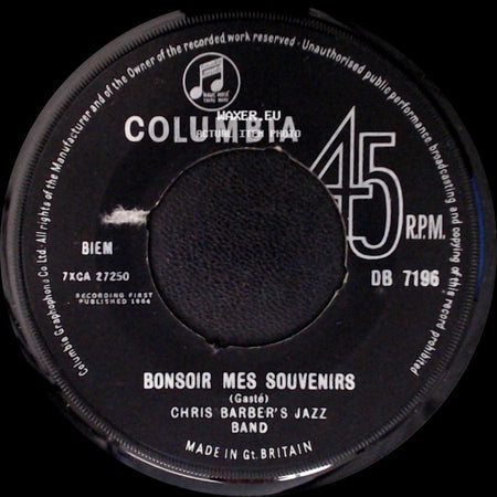 Chris Barber's Jazz Band - Bonsoir Mes Souvenirs / O Sole Mio side A