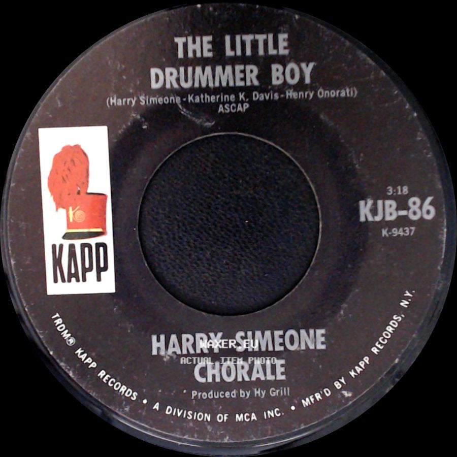 Harry Simeone Chorale - O' Bambino (One Cold And Blessed Winter) / The Little Drummer Boy side B