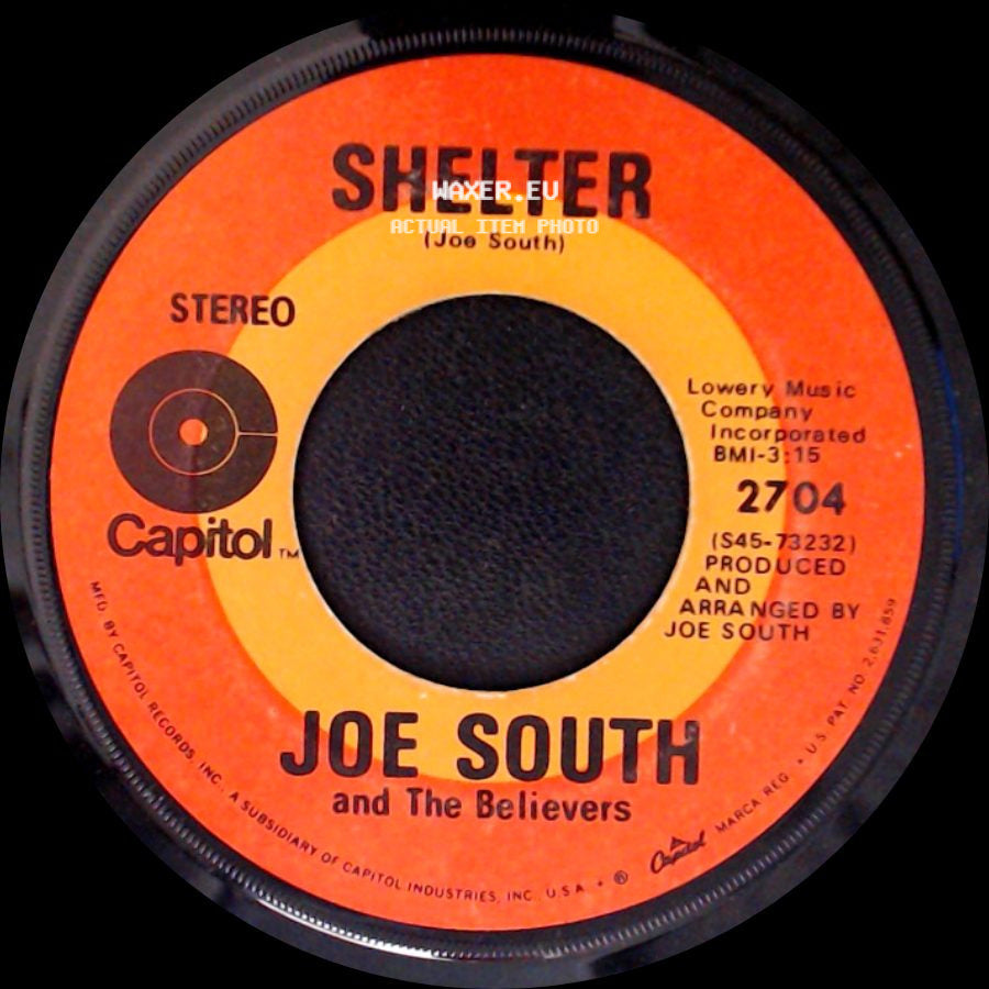 Joe South And The Believers - Shelter / Walk A Mile In My Shoes side A