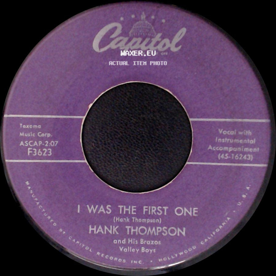 Hank Thompson And His Brazos Valley Boys - I Was The First One / Rockin' In The Congo side A