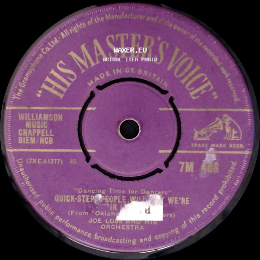Joe Loss And His Orchestra - Quick-Step People Will Dance Where We're In / Fox-Trot, No Other Love side A