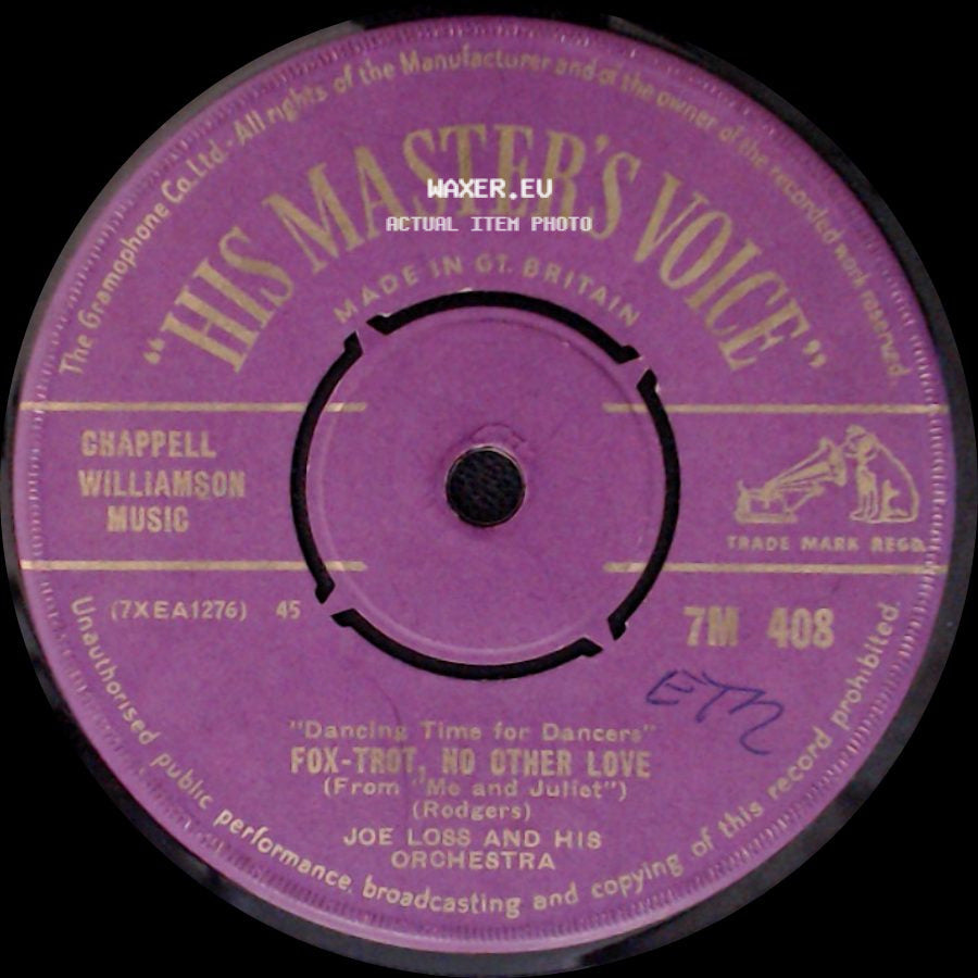 Joe Loss And His Orchestra - Quick-Step People Will Dance Where We're In / Fox-Trot, No Other Love side B
