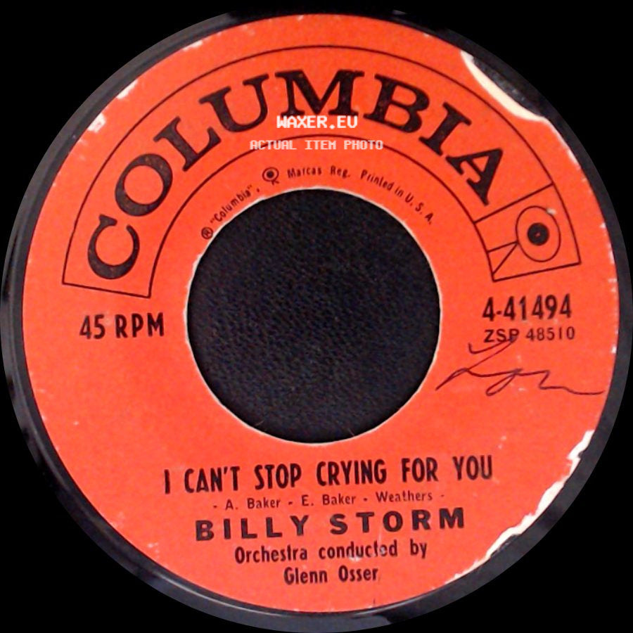 Billy Storm - I Can't Stop Crying For You / Emotion side A