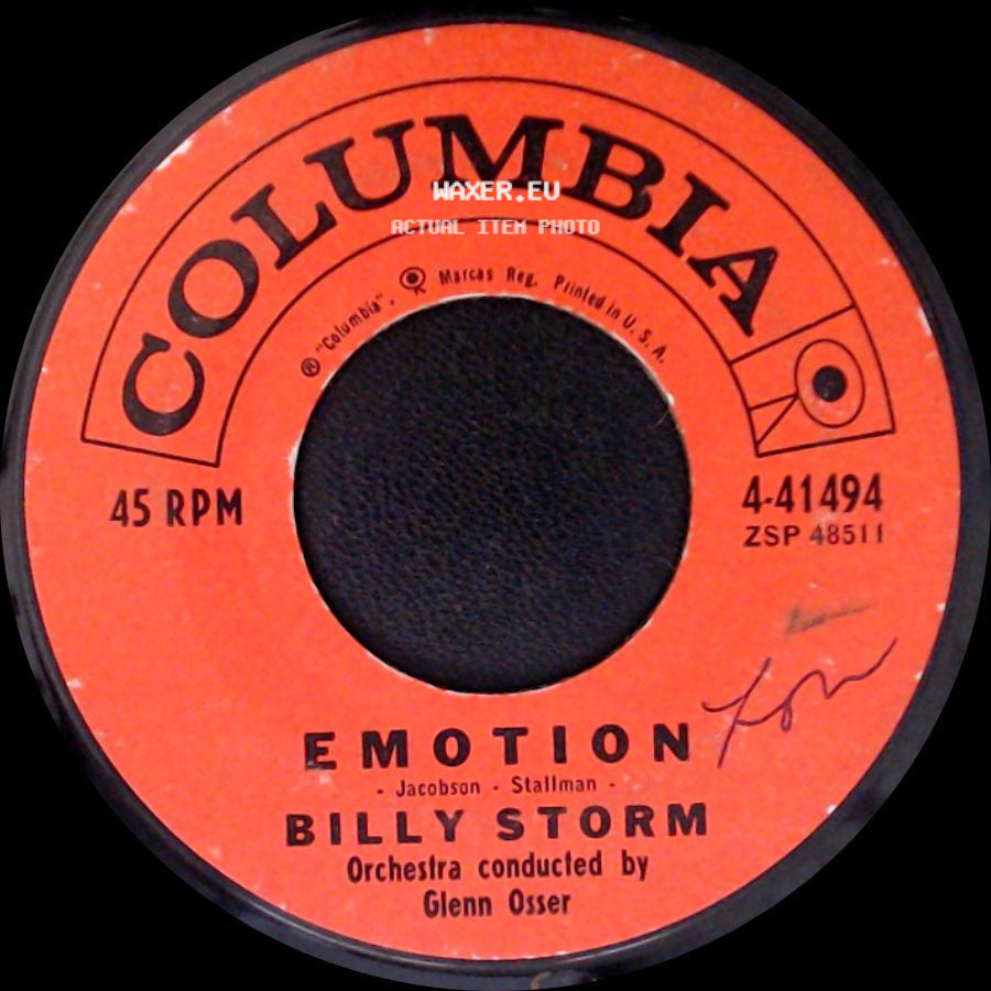 Billy Storm - I Can't Stop Crying For You / Emotion side B