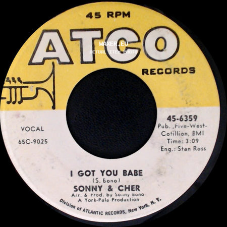 Sonny & Cher - It's Gonna Rain / I Got You Babe side B