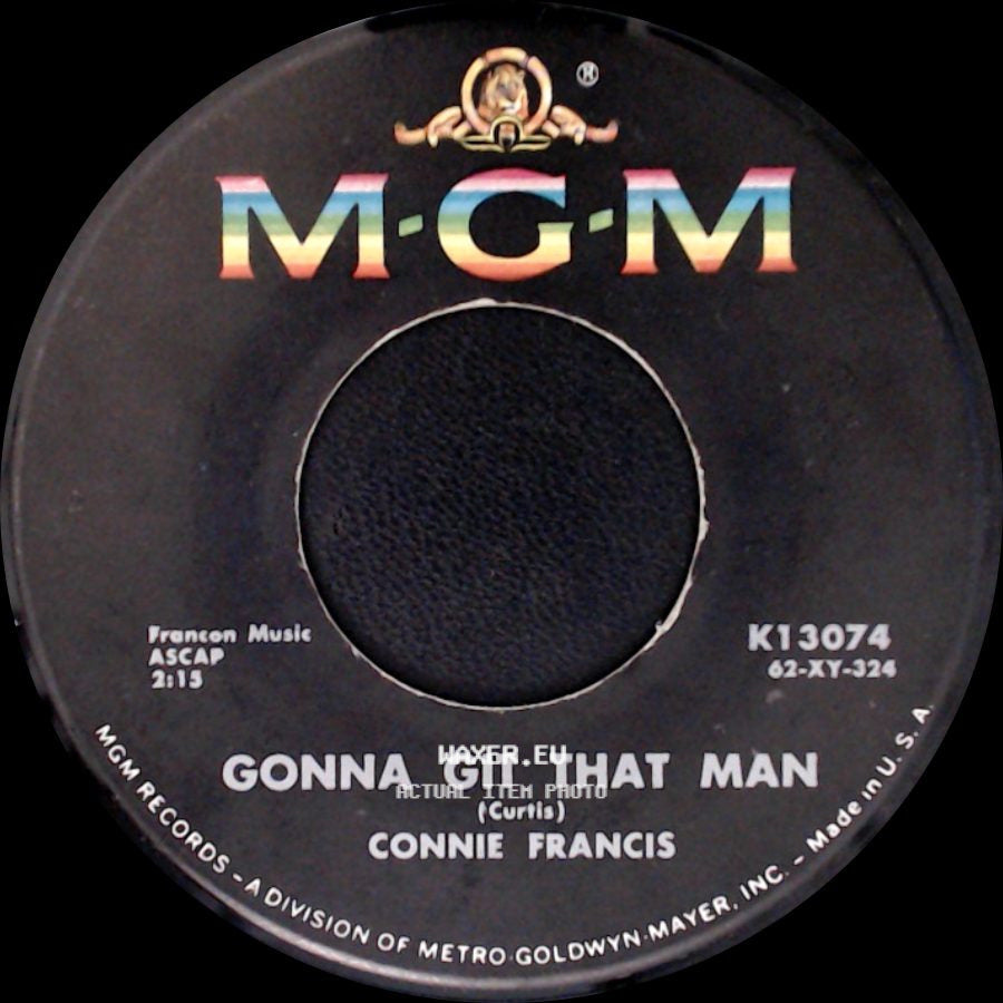 Connie Francis - Second Hand Love / Gonna Git That Man side B