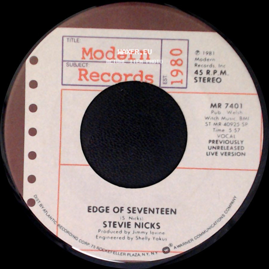 Stevie Nicks - Edge Of Seventeen / Edge Of Seventeen (Just Like The White Winged Dove) side A