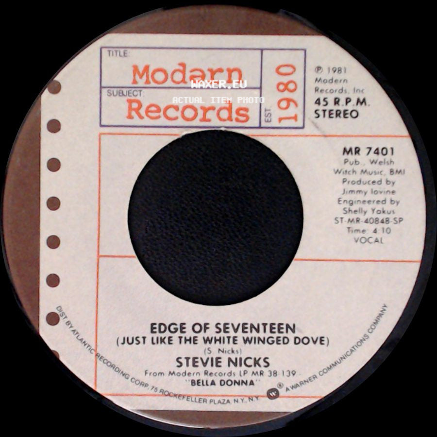 Stevie Nicks - Edge Of Seventeen / Edge Of Seventeen (Just Like The White Winged Dove) side B